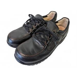 Finn Comfort Men’s Walking Shoes Black Leather Wide US 10